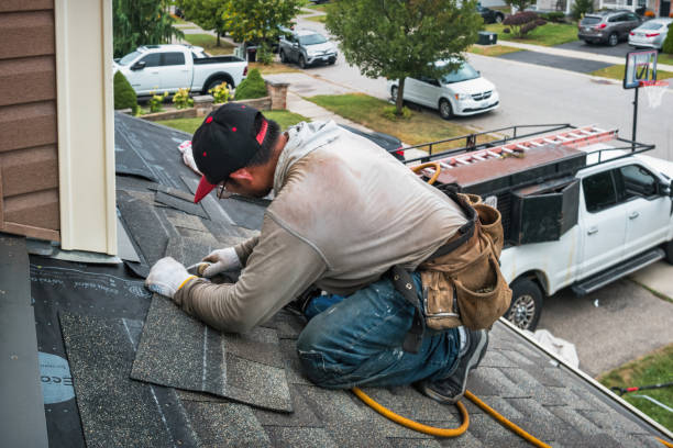 Professional Roofing technician working in Stockertown, PA